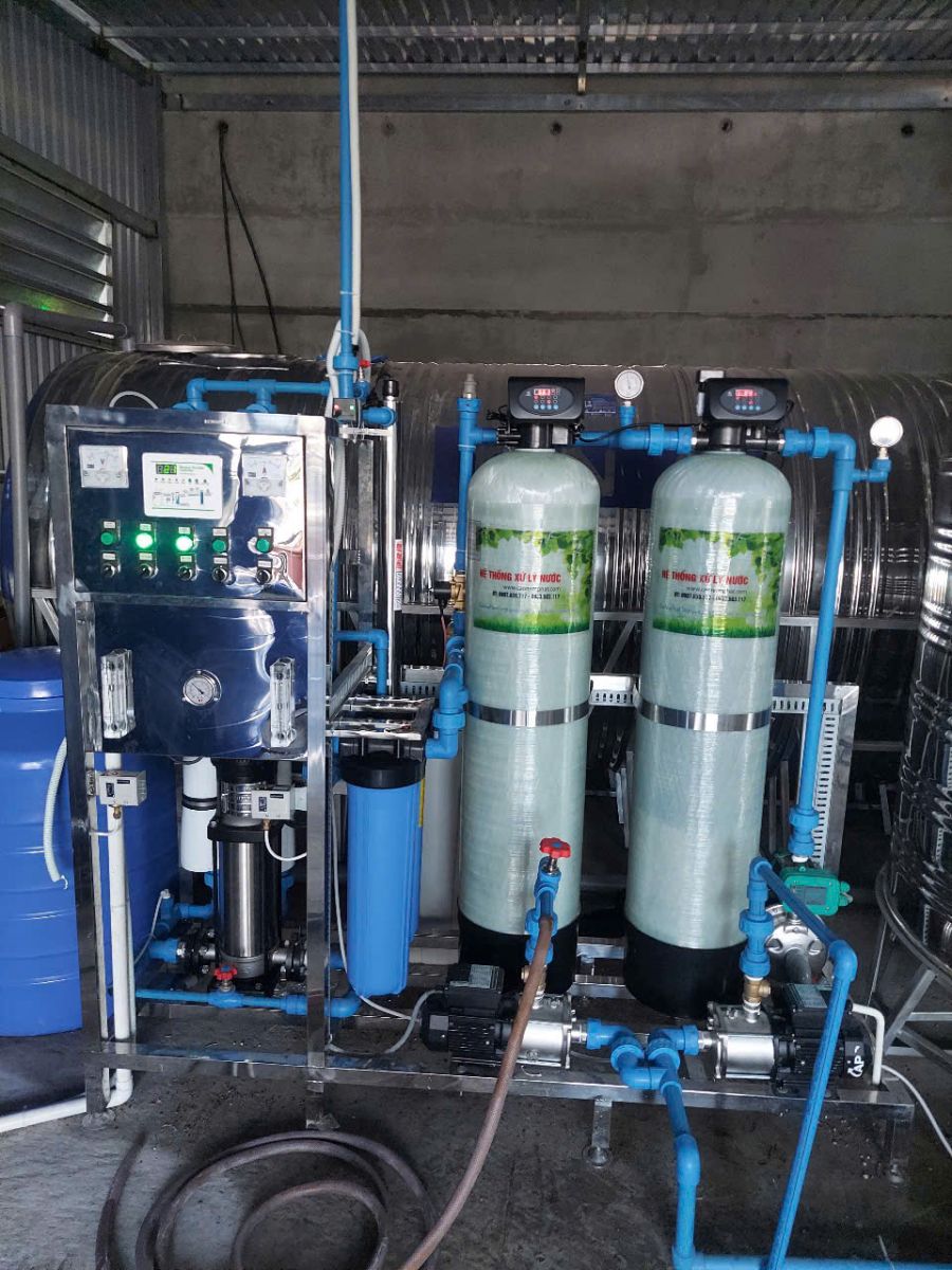 Dự án hệ thống lọc tổng 30m3ngày và hệ thống RO 5 m3ngày
